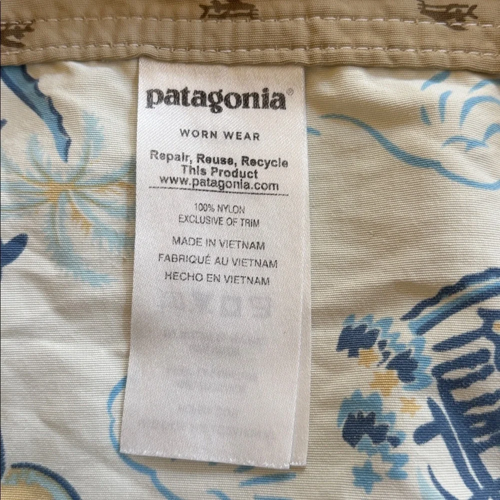 Patagonia Mango‎ Beach Pattern Palm Trees Stretch Board Shorts Size 36